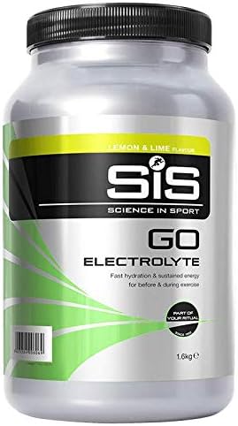 Science In Sport GO Electrolyte Powder Energy Drinks, High Carbohydrates and Sodium, Lemon and Lime Flavour, 40 Servings Per 1.6kg