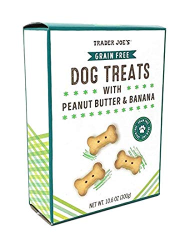 Trader Joe's - Grain Free Dog Treats with Peanut Butter & Banana NET WT 10.6 OZ (300g)