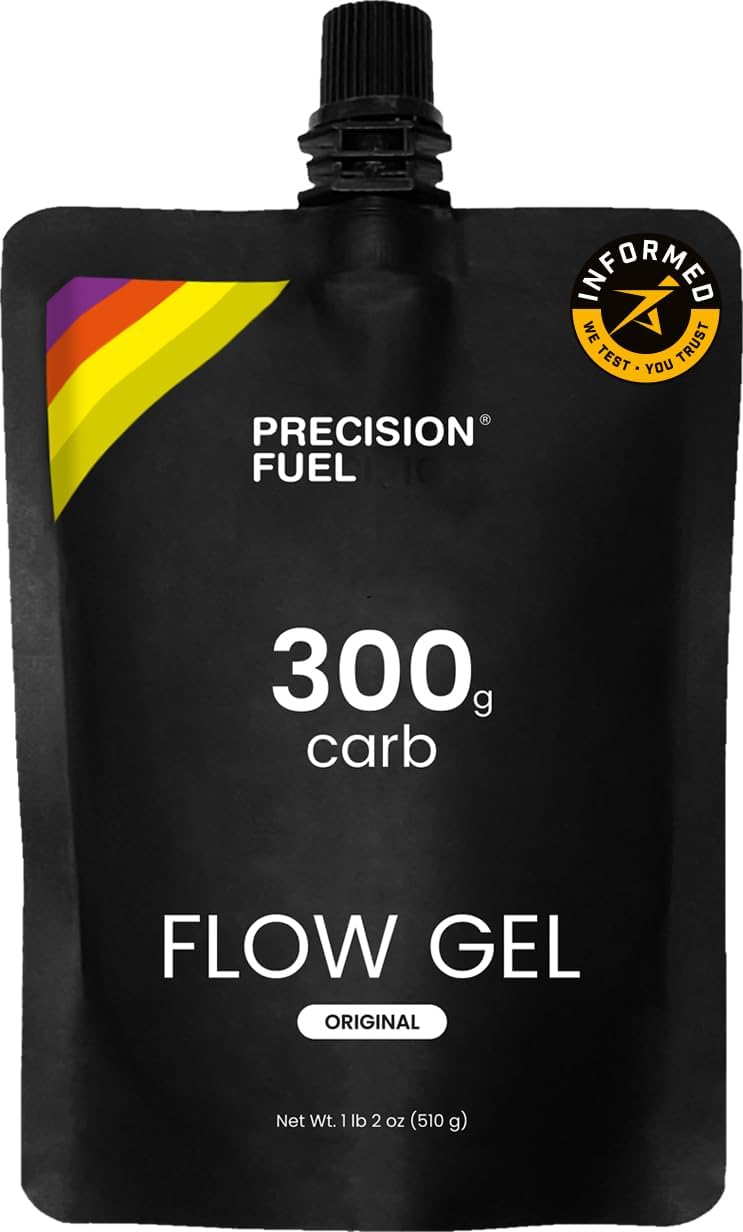 Precision Fuel 300 Flow Energy Gels - Mild Flavour Running Gels for Endurance Athletes, 300g Carbohydrate, Easy-to-Digest, Perfect for Running & Long-Duration Sports (Pack of 1 Gel)