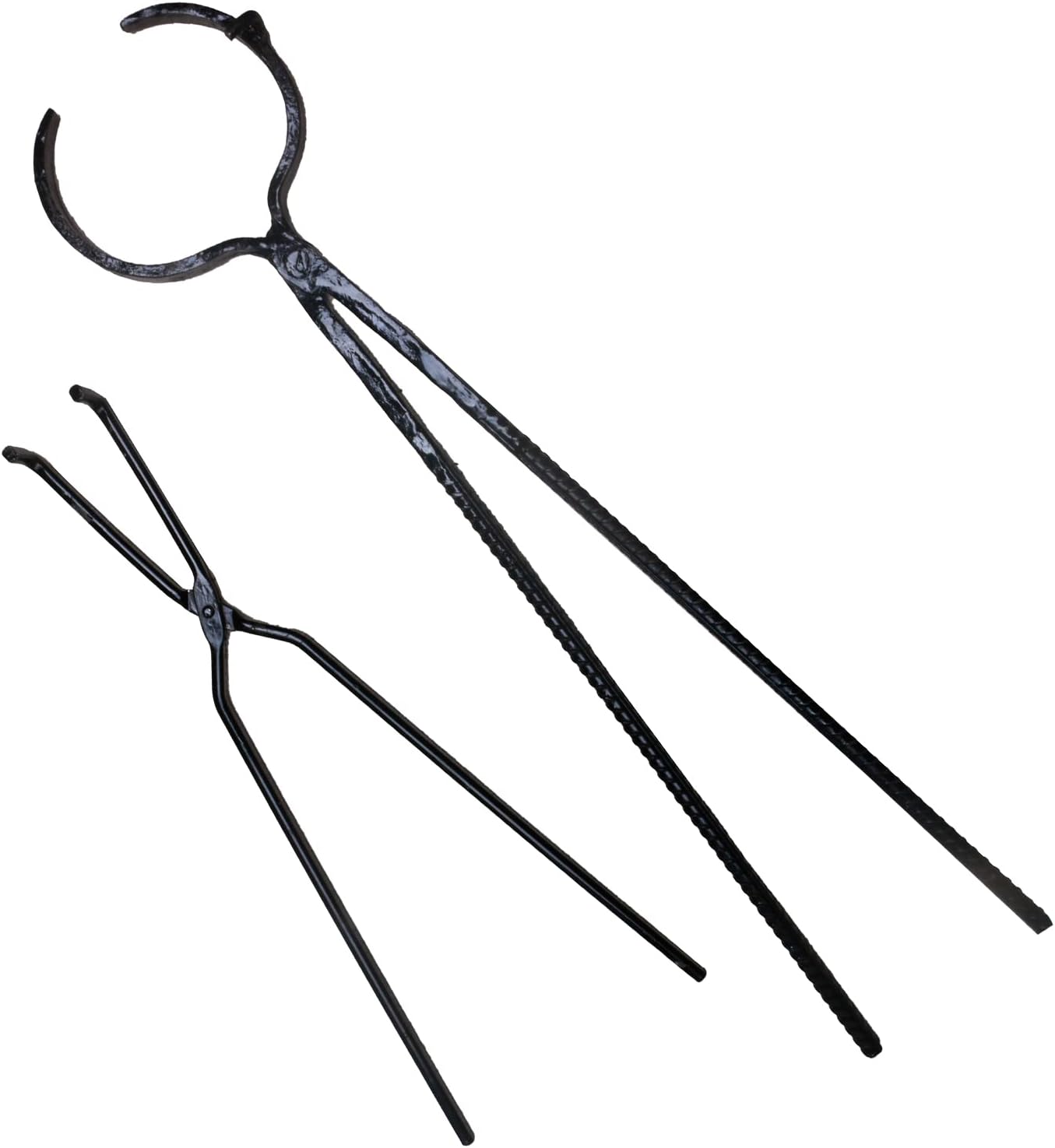 29" +19" Crucible Tongs Foundry Crucible Flask Tongs, Metal Refining Casting Tool