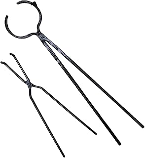 29" +19" Crucible Tongs Foundry Crucible Flask Tongs, Metal Refining Casting Tool