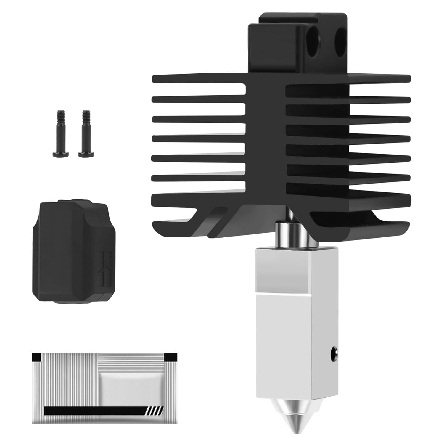 Original Bamboo Lab X1/P1 Hotend 0.4mm High Temp&Fast Speed Hardened Steel Nozzle+Heating Block Integrated Structure Compatible with Bambu Lab X1/X1C/X1 Carbon/P1P/P1S/P1S Combo 3D Printers