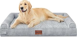 Large Dog Bed Orthopedic Washable: Beds Bolster XL Bed Large Big Dogs Memory Foam Couch Sofa Waterproof with Removable Cover