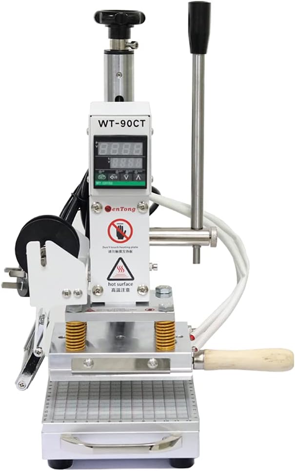 FASTTOBUY 110V Hot Foil Stamping Machine 10x13cm with T-Slot,Movable Table