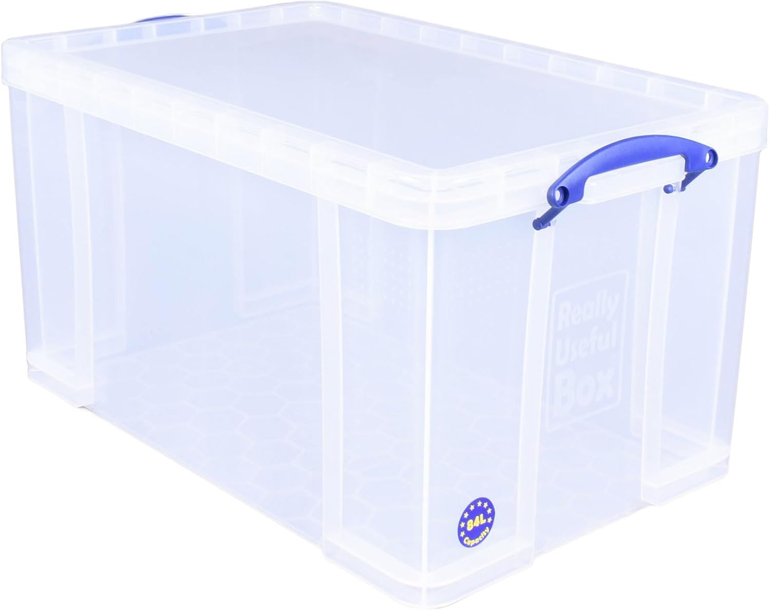 Really Useful 84 Litre Versatile Clear Storage Box: Stackable, Transparent, Versatile, Secure Solution for Effortless Storage and Convenient Transport Needs