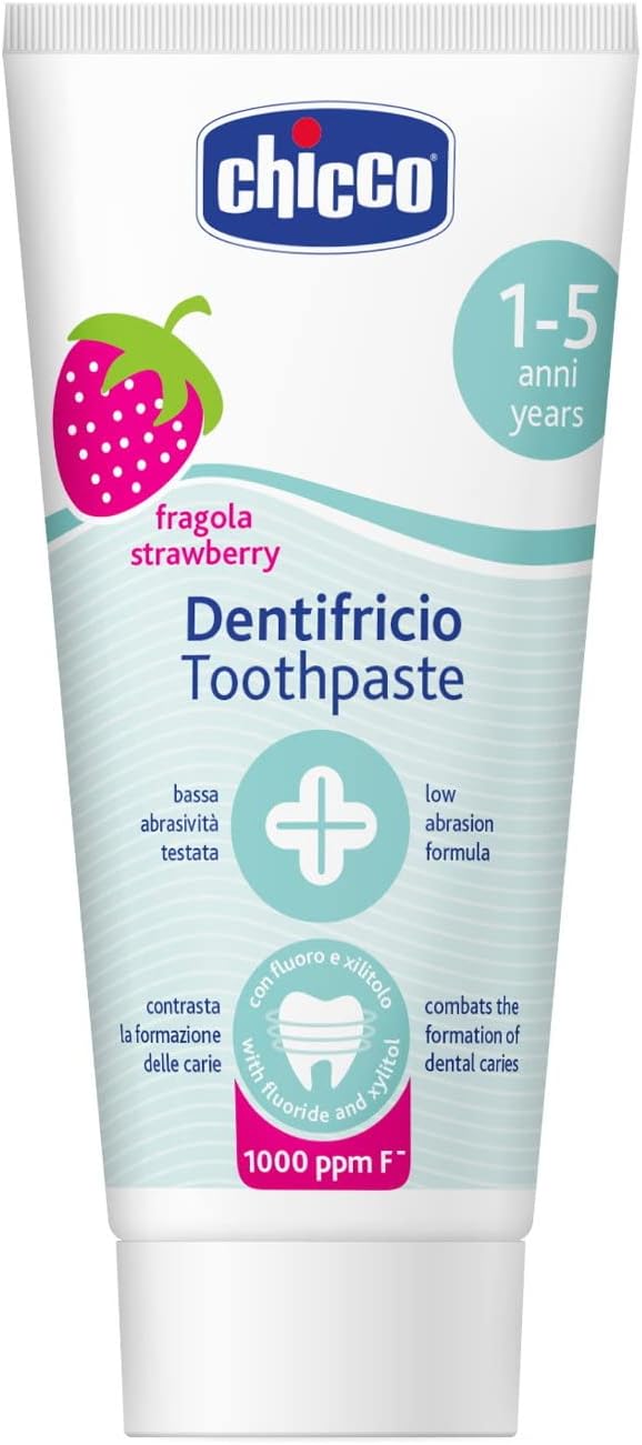 Chicco – Strawberry Toothpaste with Fluoride White