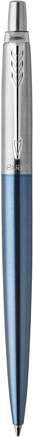 Parker Jotter Ballpoint Pen Waterloo Blue Medium Point Blue Ink Gift Box