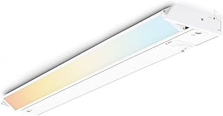 Parmida LED Swivel Under Cabinet Lighting, Hardwired or Plug-in Installation, 24 Inch, 14W, 3CCT Color Selectable - 3000/4000K/5000K, Rotatable Lens, Dimmable, Linkable, 120V, 840LM, White