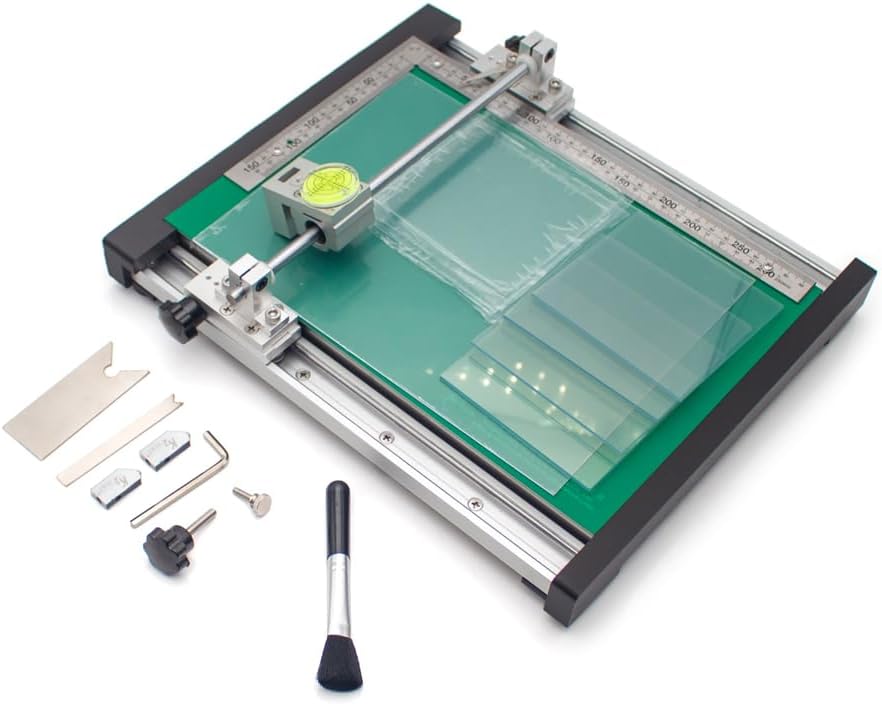 LeTkingok Glass Substrate 0.1MM High Precision Cutter, Laboratory ITO FTO AZO Quartz Silicon Wafer Glass Professional Cutting Machine