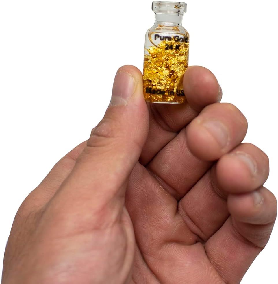 IIV Treasure Gurus 14k Pure Gold Leaf Flake Bottle