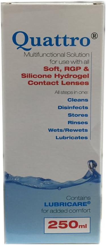 Quattro Multifunctional Contact Lens Solution 250ml Bottle