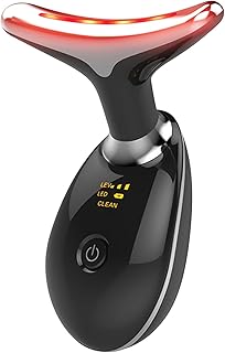 7-in-1 Deplux Face Neck Massager for Skin Care at Home, Facial Massager Glossy Black