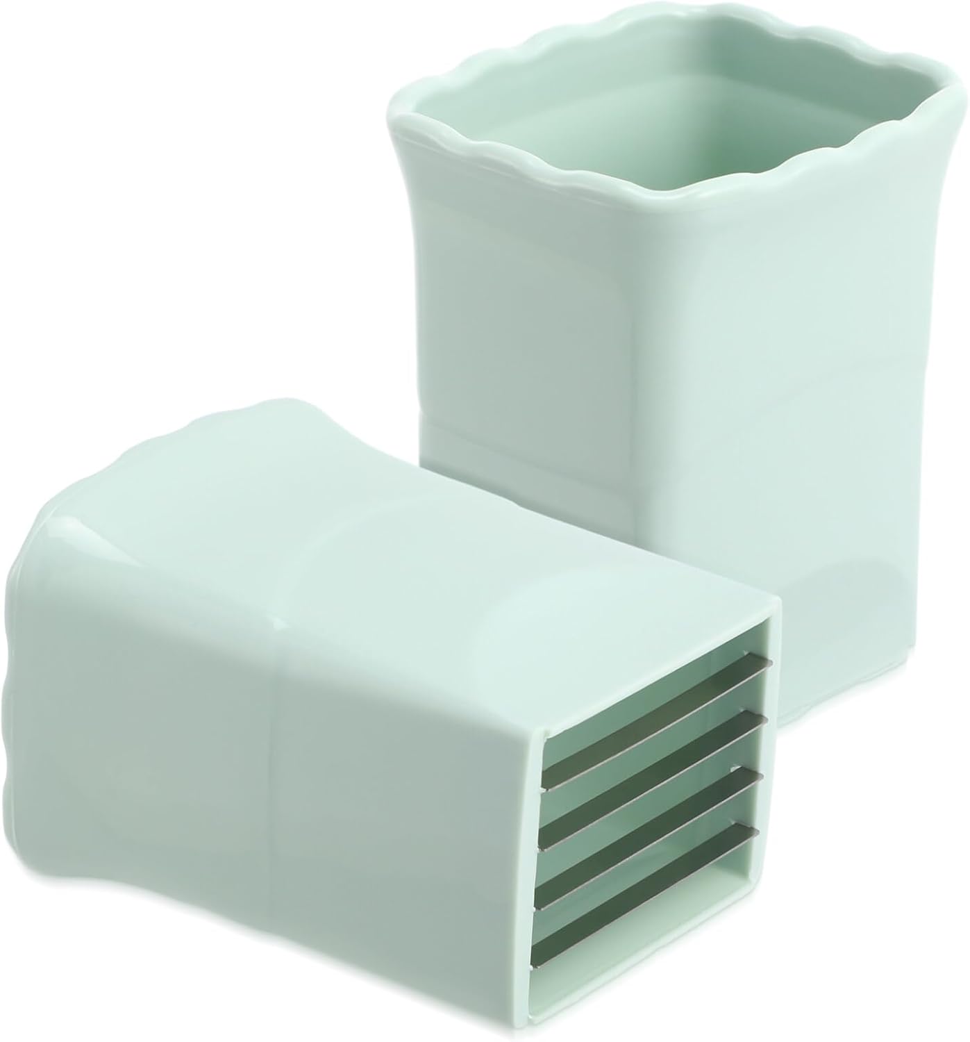 Luxshiny 2Pcs Strawberry Slicer Cup: Fruit Slicer Cup for Strawberry, Egg, Banana, Mushroom, Cucumber, Kiwi and Veggie - Green