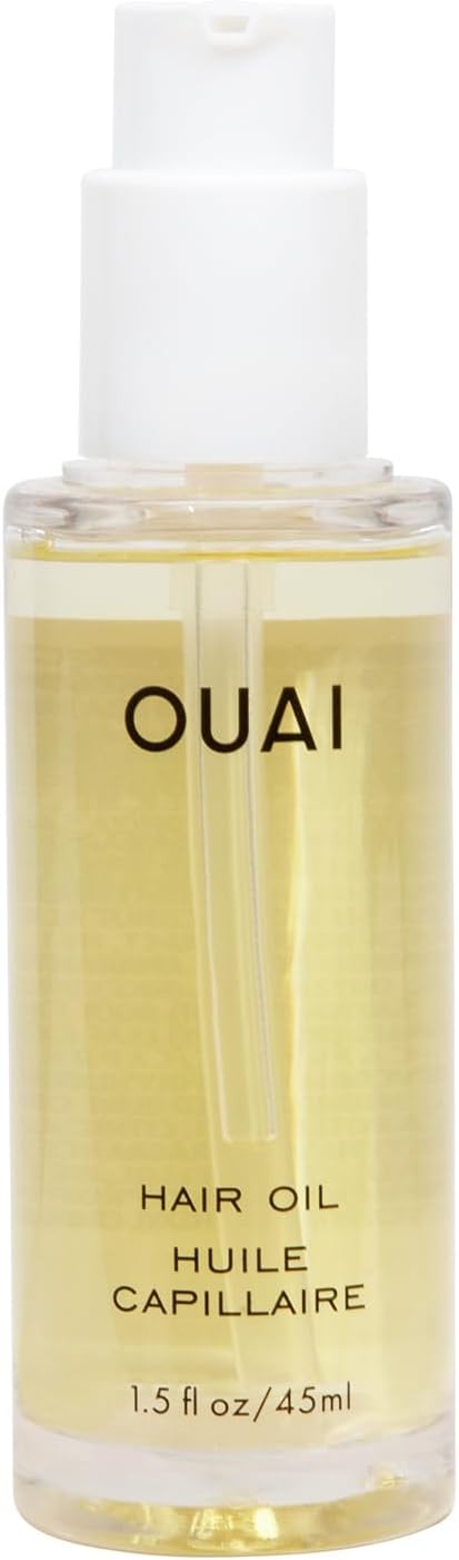 OUAI Hair Oil - Hair Heat Protectant Oil for Frizz Control - Adds Hair Shine and Smooths Split Ends - Color Safe Formula - Paraben, Phthalate and Sulfate Free - 45ml