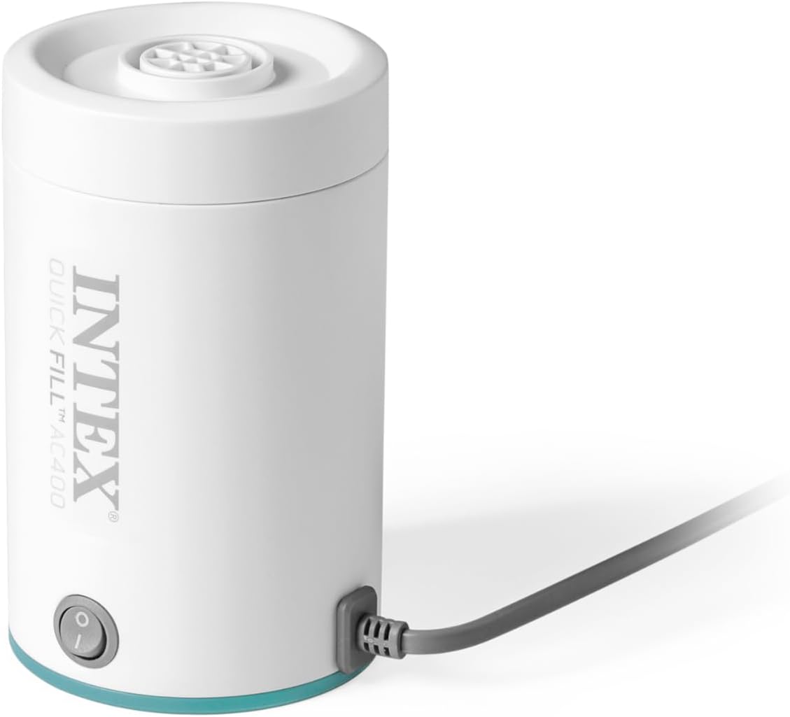 INTEX QuickFill Electric Air Pump: Inflates and Deflates Air Mattresses, Inflatable Kayaks, Boats, Toys