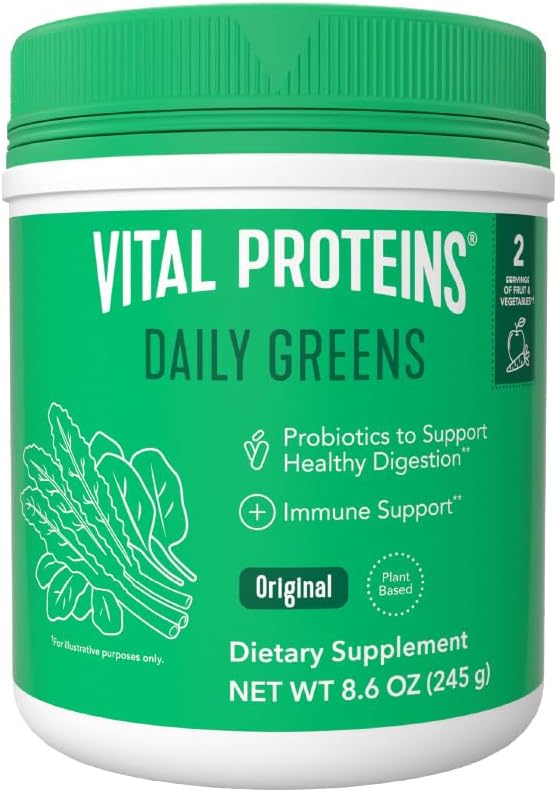 Vital Proteins Unflavored Daily Greens, 8.6 OZ