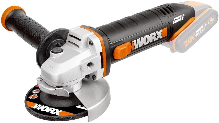 WORX WX800.9 18V (20V Max) Cordless 115mm Angle Grinder - (Tool only - Battery & Charger Sold Separately)