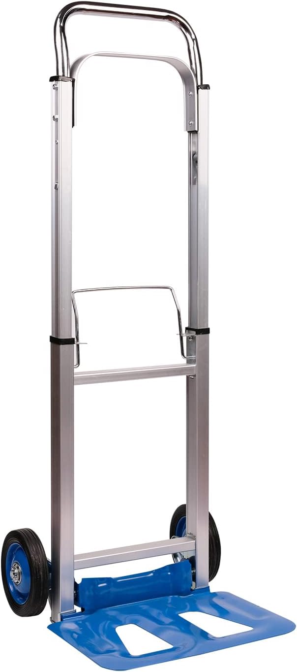 Neo Heavy Duty Aluminium Folding Sack Trolley Hand Truck Barrow Transport Wheels Extendable Handle (100 kg))