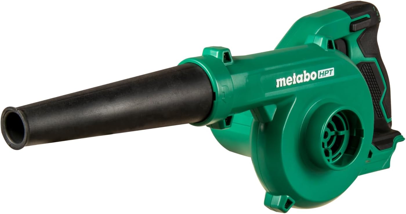 Metabo HPT 18V MultiVolt Cordless Compact Blower, Powerful 124 CFM Air Volume, Maximum Air Velocity 213 MPH, Lightweight Design, Variable Speed Trigger, Lock-On Switch, Tool Body Only, RB18DCQ4