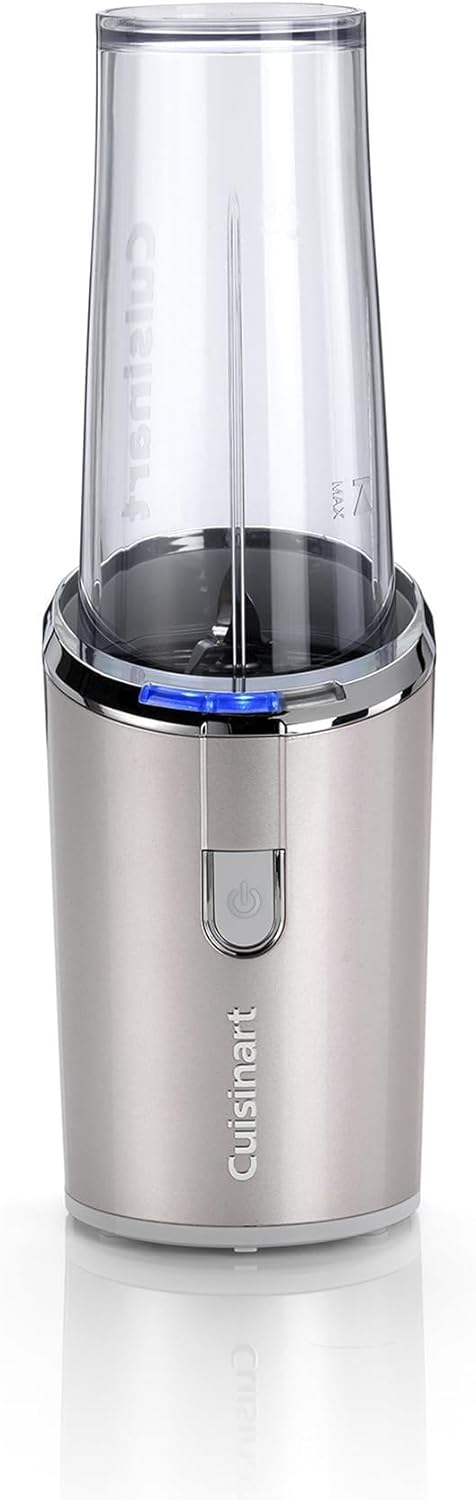 Cuisinart Cordless On the Go Blender 450ml bottle Portable smoothie maker, ice crusher, frappe, milkshakes USB Rechargeable, Handheld Tritan BPA free blending cup with lid included
