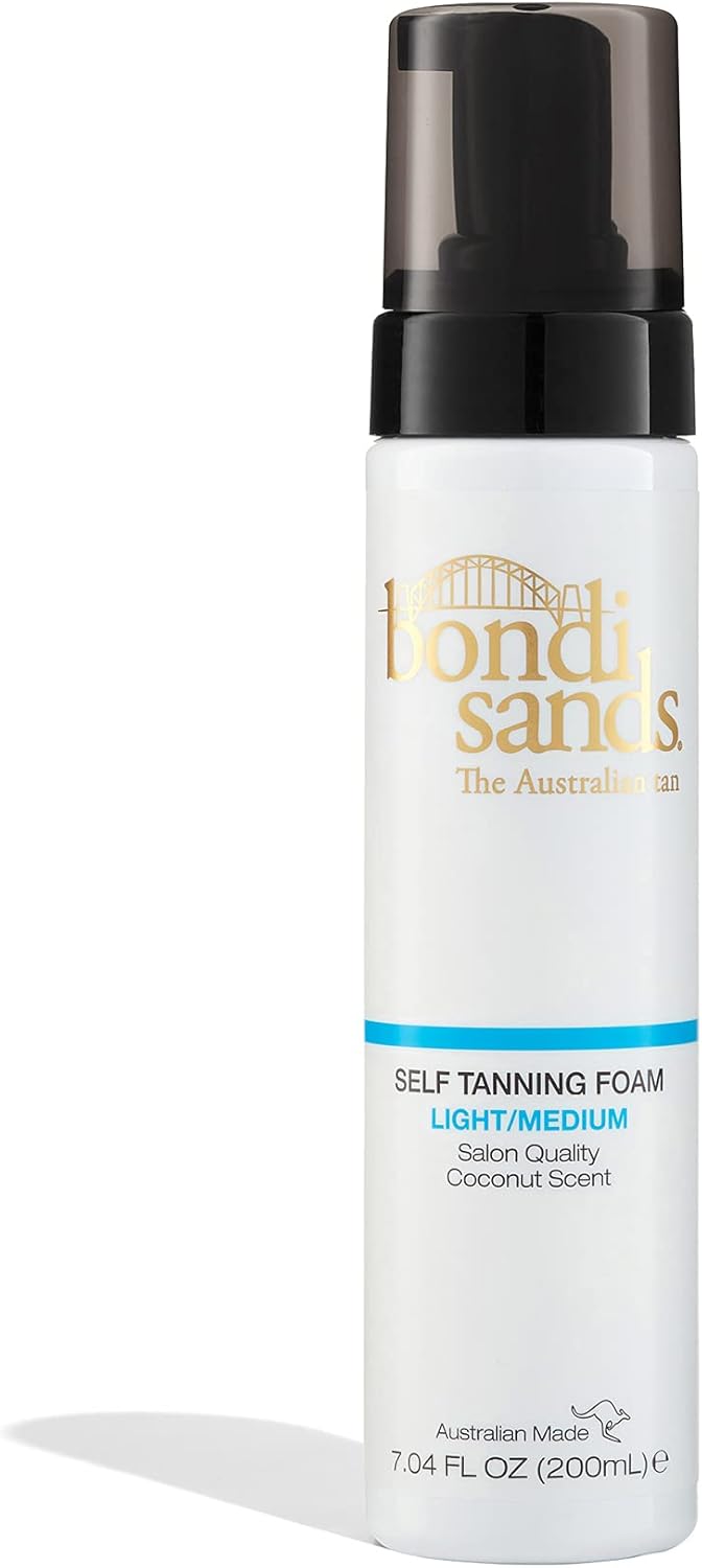 Bondi Sands Light/Medium Self-Tanning Foam - Lightweight, Buildable Formula Gives a Sun-Kissed Glow for a Flawless Finish; 200 mL/7.04 Oz
