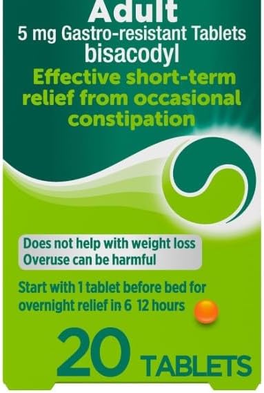 Adult - Constipation Relief Laxative 5mg Gastro Resistant Tablets Tablets, 20 Count