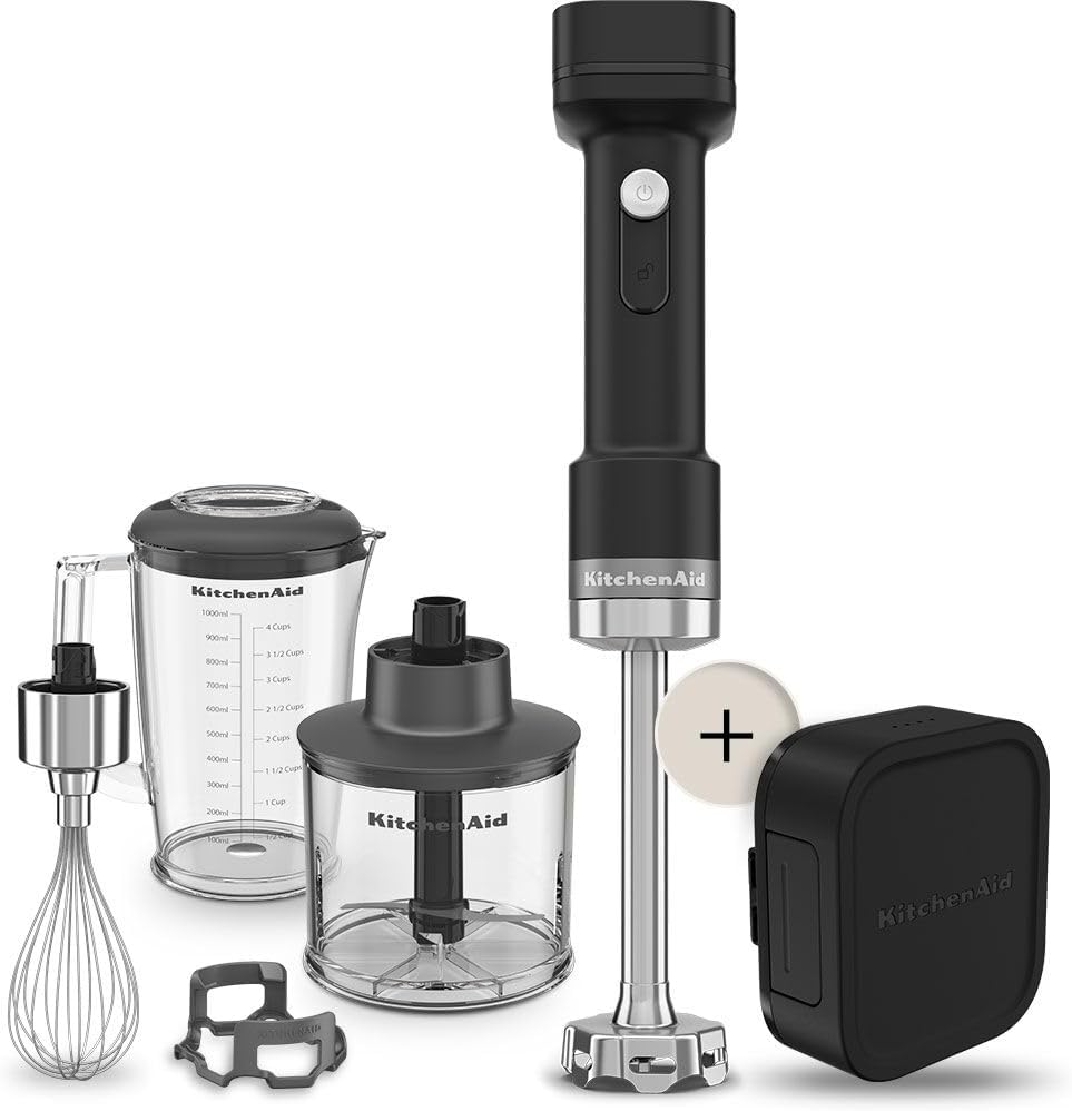 KitchenAid GO - CORDLESS HAND BLENDER PLUS ACCESSORIES WITH BATTERY - 5KHBRV75BM