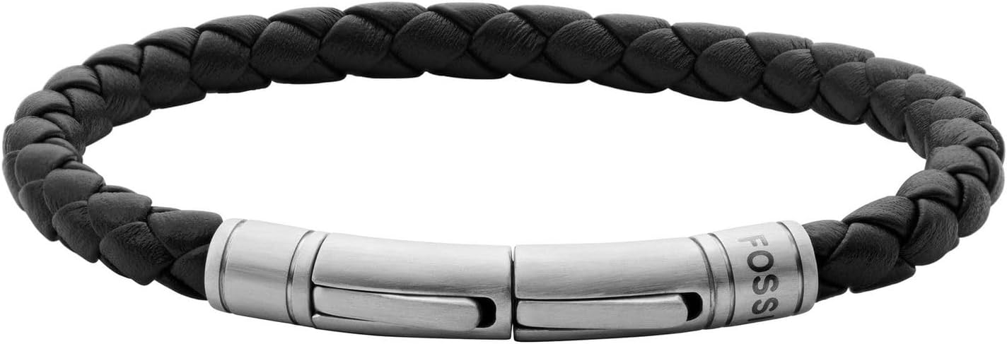 Fossil Vintage Casual Men's Leather or Stainless Steel with lobster, Buckle or Fold over closure bracelet