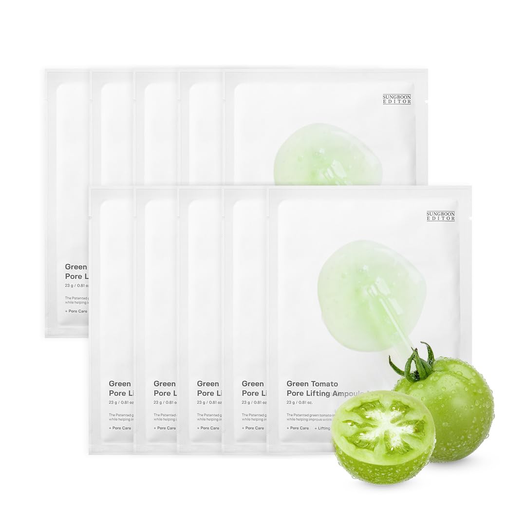 SUNGBOON EDITOR Green Tomato Pore Lifting Ampoule Mask *10EA