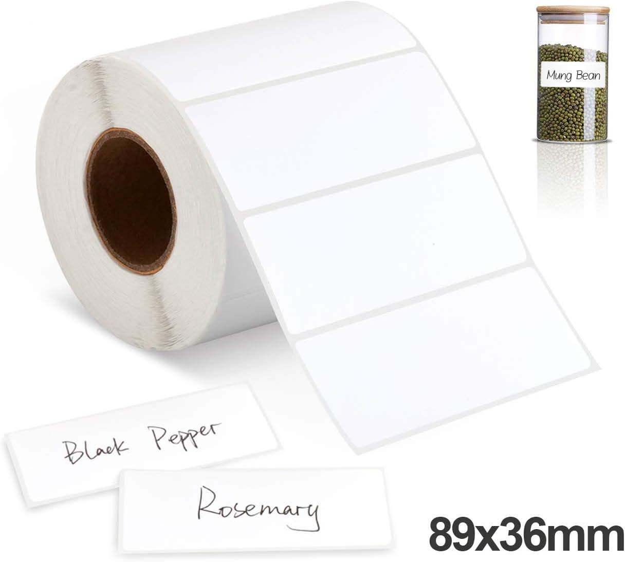 1000 Self Adhesive Address Labels On Roll Sticky Stickers 89mm x 36mm