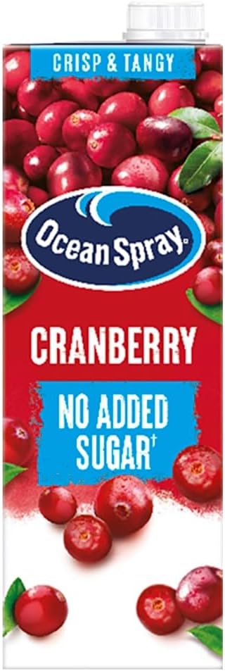 Ocean Spray Classic Cranberry Juice Drink - 1L - No Added Sugar - Natural Sweetened Fruit Juice - No Artificial Colours or Flavours - Low Calorie Drink
