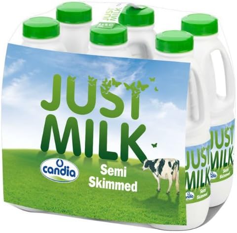 Just Milk Semi-Skimmed 6 x 1L (Case of 2)
