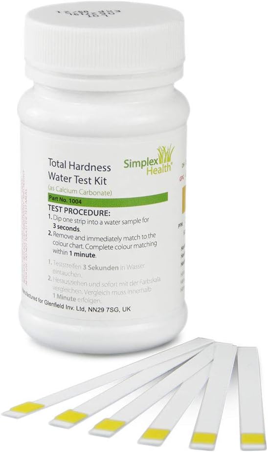 SimplexHealth Total Hardness Water Test Strips (50 Strips)