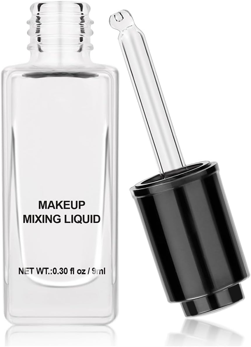 Makeup Mixing Liquid Waterproof Clear Mix,Cosmetic Thinner,Foundation Blender,Eyeshadow & Mascara Sealer,Prolong Makeup Durability Color Enhancer Mix 9ML