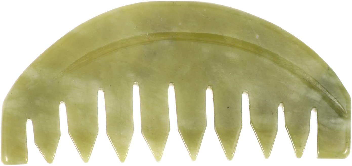 Mobestech Jade Hair Comb - Stone Jade Scraping Massage Comb for Head Massage