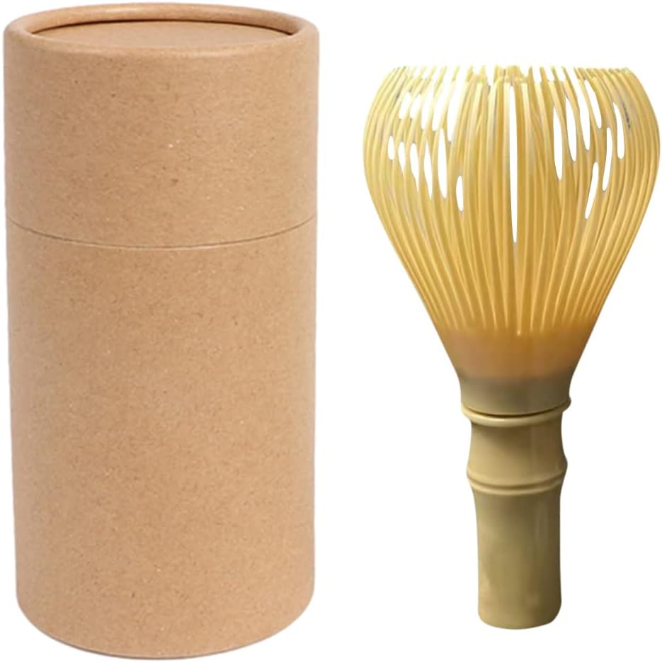 Resin Matcha Whisk Chasen Brush Tools for Matcha Green Tea Powder Reusable Powder Whisk Prepare Japanese Matcha Tea (Yellow)