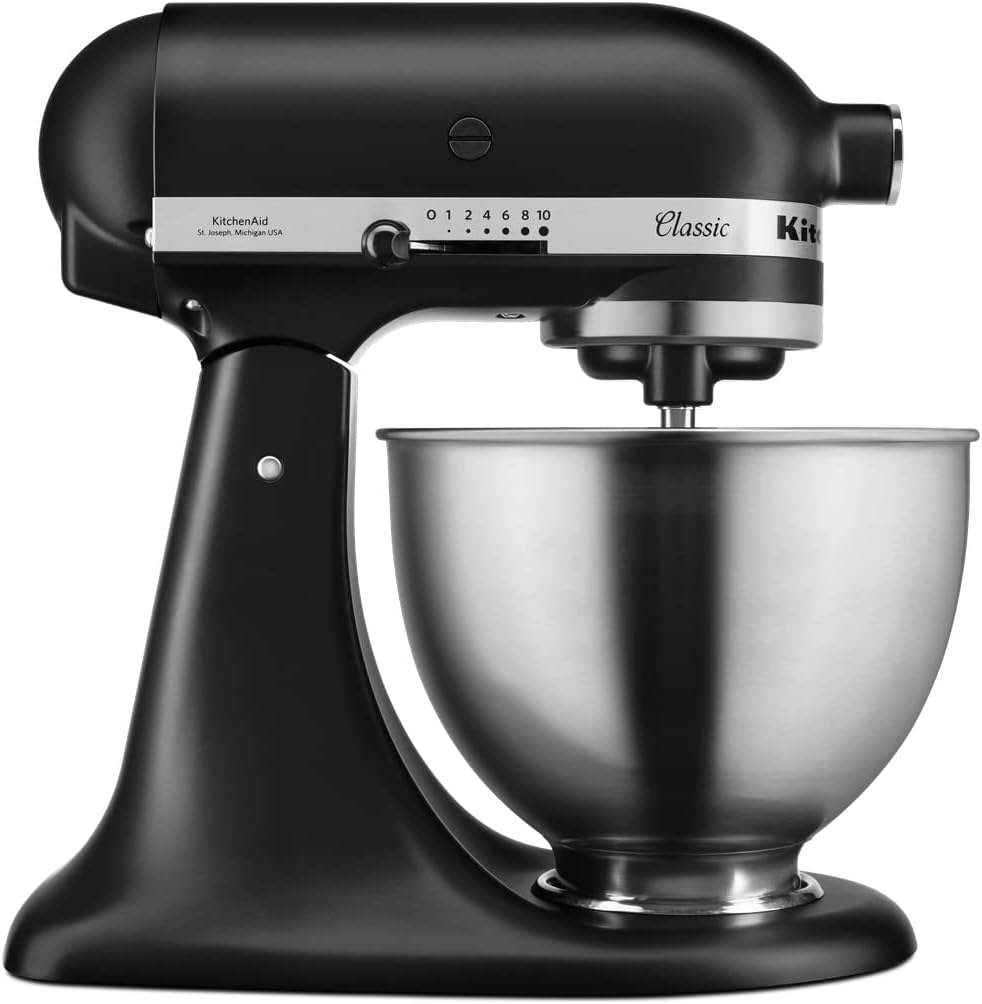 Kitchenaid 5K45SSBBM Classic 4.3L Tilt-Head Stand mixer K45 - Matt Black, 700046734