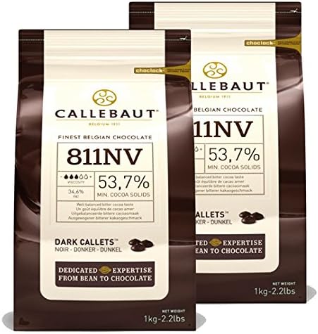 Saver Bundle Callebaut, 54% Dark Chocolate Chips (2 x 1kg Bundle)
