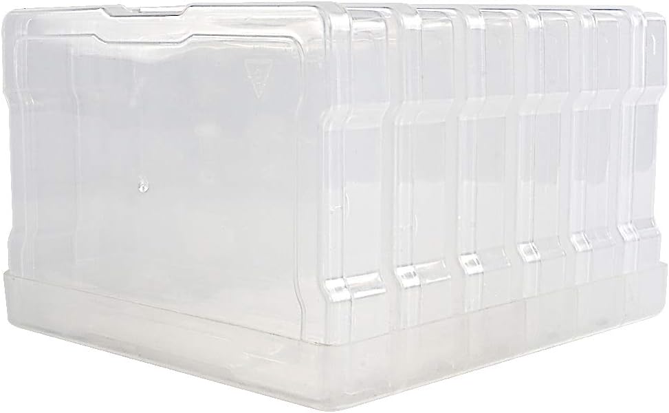 novelinks Transparent 4" x 6" Photo Storage Boxes - Photo Organizer Cases Picture Storage Containers - 6 PACK (Clear)