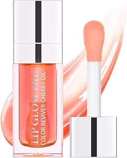 Hydrating Lip Glow Oil, Plumping Lip Gloss, Moisturizing Lip Oil Gloss, Transparent Moisturizing Lip Balm, Natural Lip Plumper, Lip Plumper Gloss Make Lips Fuller and Moisturizing (Pink)