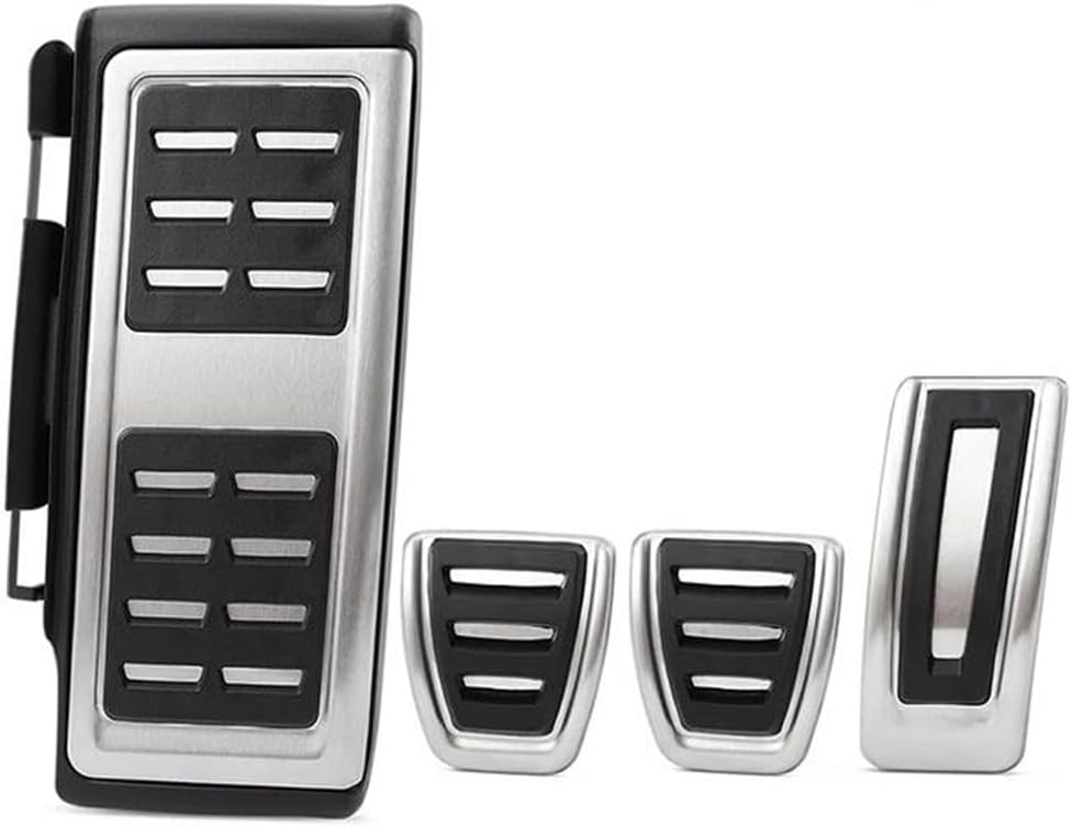 Car Pedal Cover For VW For Tiguan 2017 2018 2019 2020 2021 Pedal Protection Cover Parts Car Pedals Foot Fuel Brake Clutch Cover Car Brake Vehicle Pedal(4 Pcs MT With Rest)