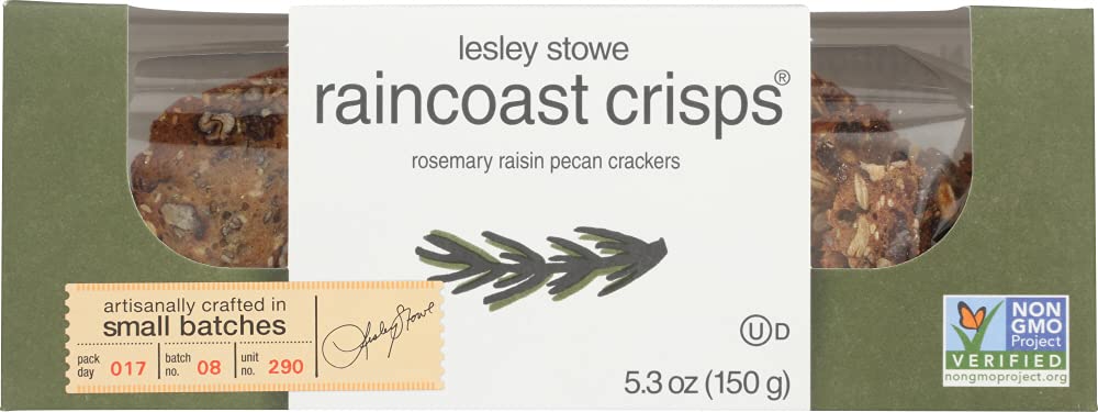 Raincoast Crisps, Rosemary Raisin Pecan Crisps, 5.3 Ounce