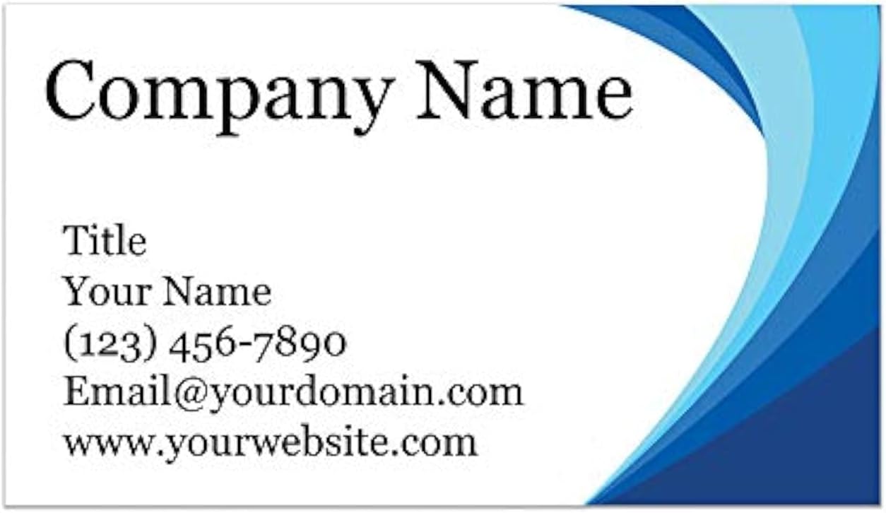 Custom Printed Business Cards - Thick Sturdy Stock 300GSM - 3.5" x 2" - 100% Made in the U.S.A. (Ocean Blue, 100)