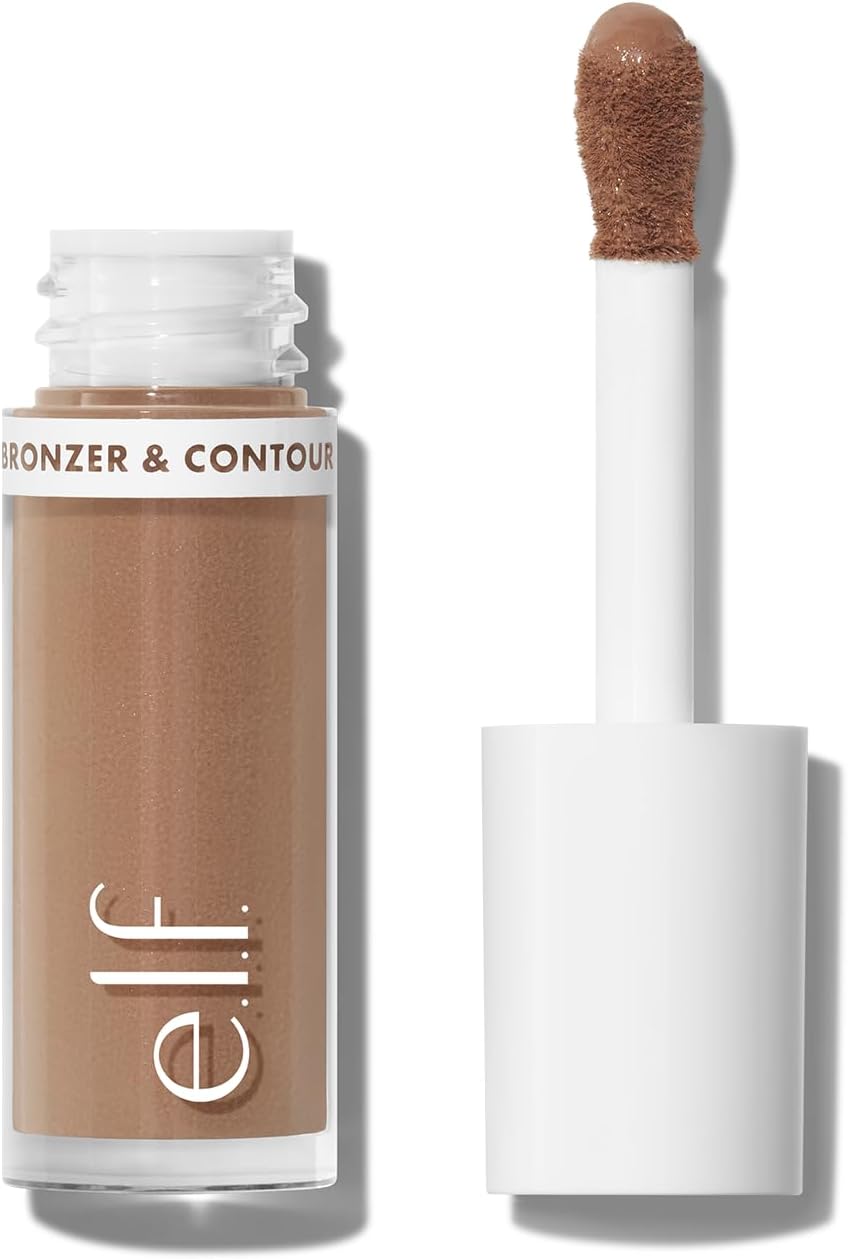 e.l.f. Camo Liquid Bronzer & Contour, Highly Pigmented, Natural-Looking Glowy Finish, Long-Lasting, Rounded Applicator, Vegan & Cruelty-Free, 2 Fair/Light