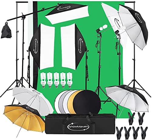 Photography Lighting Kit, Softbox Lighting Kit with Photo Backdrop for Product Photography, Portrait photography, Video Shooting Photography