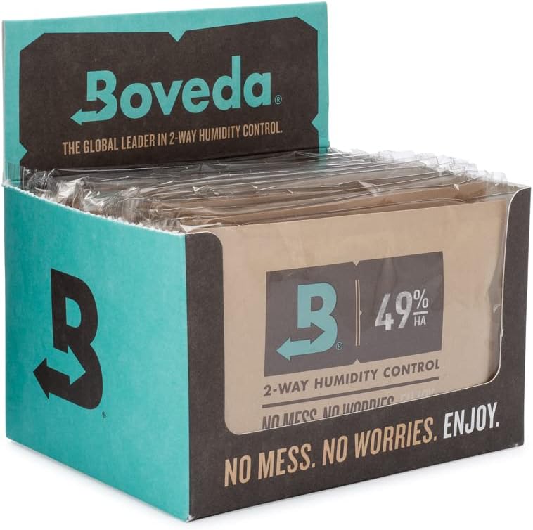 Boveda High-Absorbency 49% Two-Way Humidity Control Packs for Music Instruments in Extreme Humidity – 12 Pack – Size 40 – Moisture Absorbers for Instrument Cases – Prevent Warp – Individually Wrapped