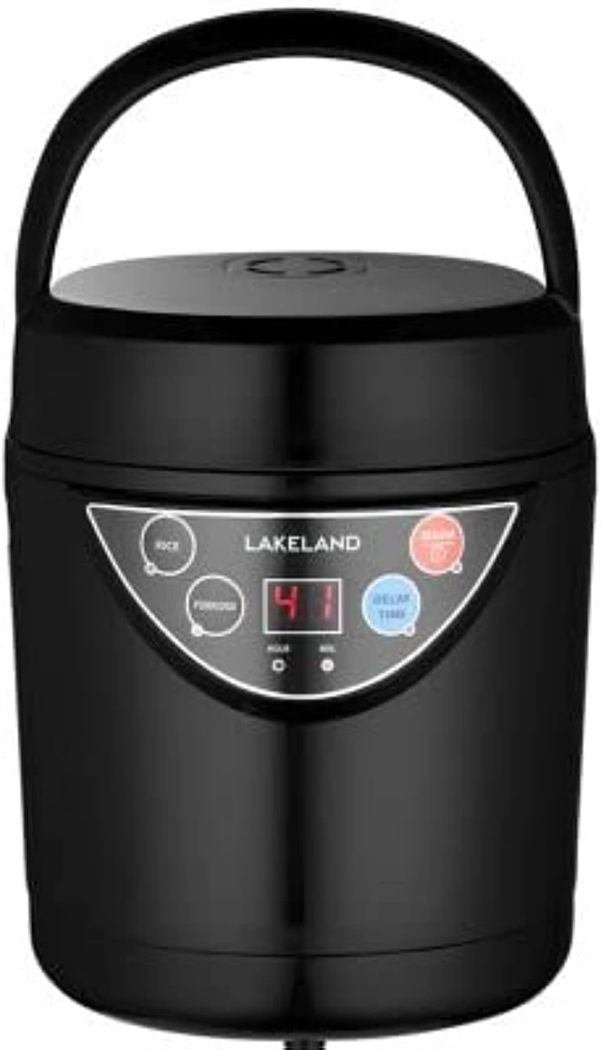 Lakeland 2 Portion Mini Electric Rice Cooker – 500ml Non-Stick Pan White Or Brown Rice & Porridge