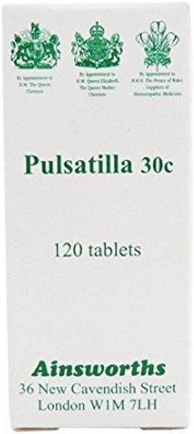 Ainsworths 30C Pulsatilla Homoeopathic Remedy - Pack of 120 Tablets
