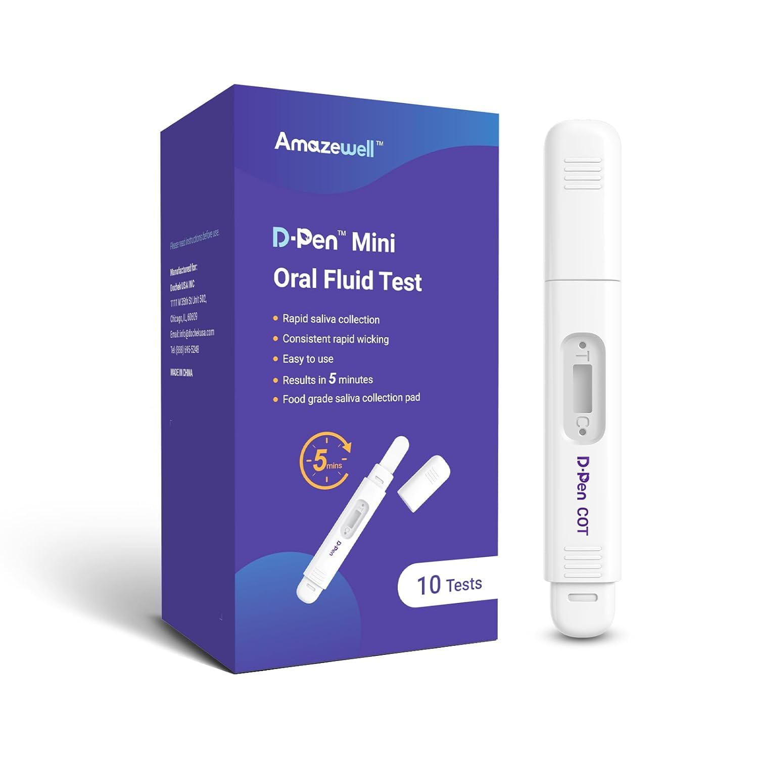 Nicotine Testing kit at Home Saliva Nicotine Smoking Detection Test (10 Test)