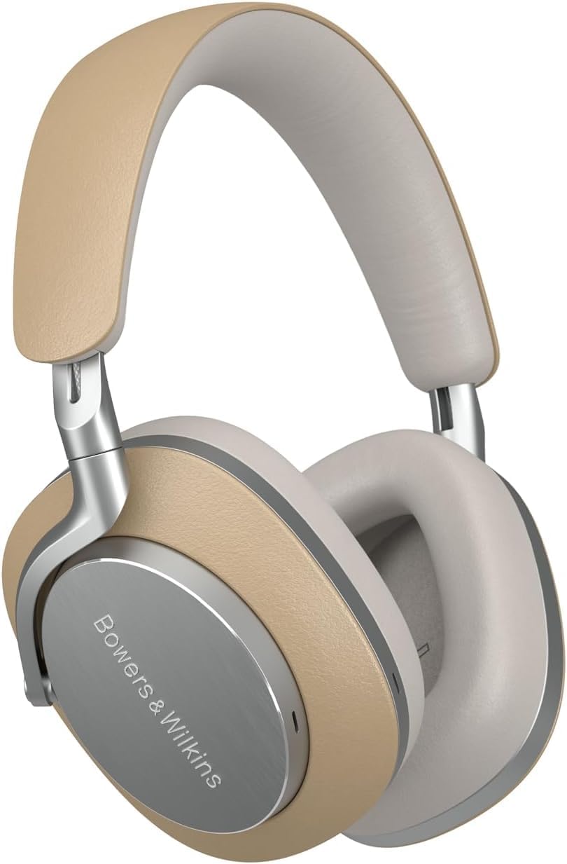 Bowers & Wilkins Px8 Flagship Noise Cancelling Wireless Over-Ear Headphones with Bluetooth 5.0 & Quick Charge, 30 Hours of High-Resolution Playback and Built-In Microphone - Tan